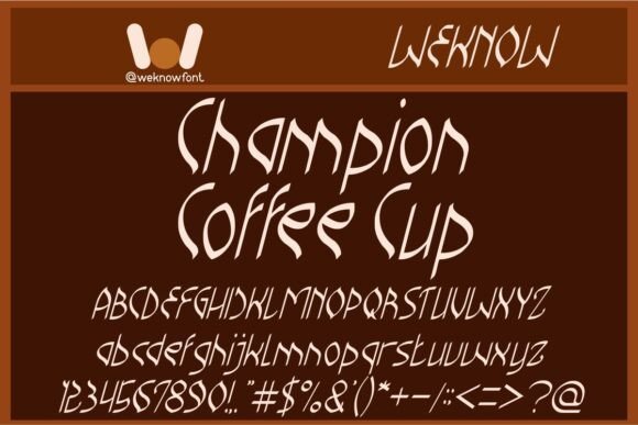 Champion Coffee Cup: A Fresh Typeface for Editorial Charm