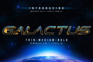 Galactus: A Futuristic Display Font for Crafters and Makers