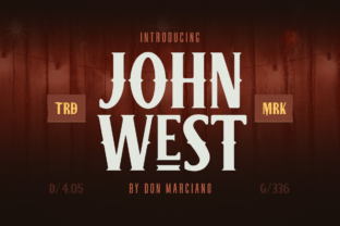 John West: A Bold Display Font for Editorial Design and Publication Branding