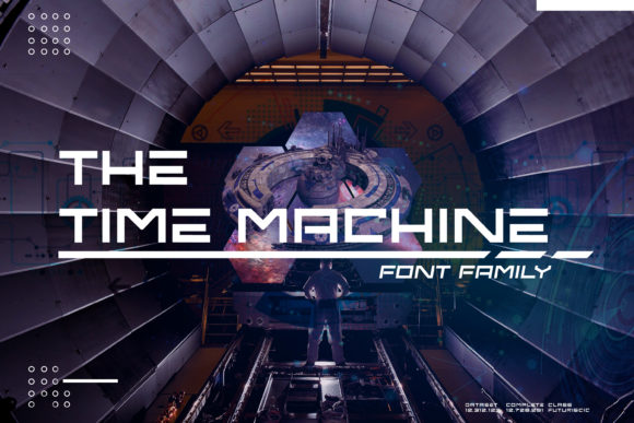 Time Machine Font: A Futuristic Display Typeface for Digital Designers
